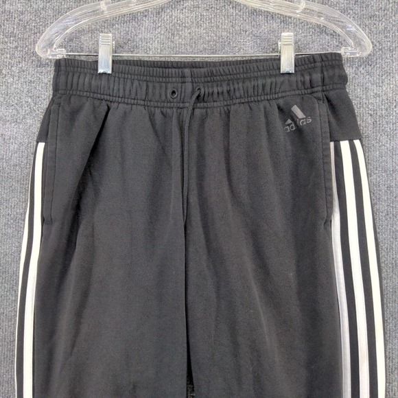 Adidas Men's Jogger Pants Black Small Drawstring Waistband Tapered Leg - Picture 6 of 13